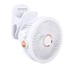 Small Desk Fan with Clamp 5 Speed Settings 3 Brightness Levels 720 Degree Rotation Rechargeable Office Desk Fan Light