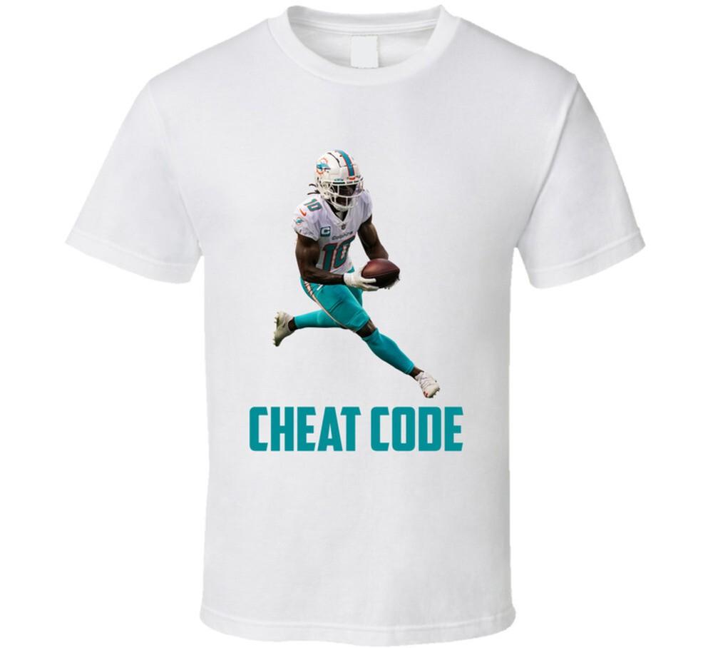 Tyreek Hill Cheat Code Miami Football Fan T Shirt Unisex T-Shirt S
