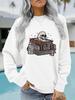 Women's Halloween Print Crew Neck Pullover Sweatshirt - Autumn/Winter Collection