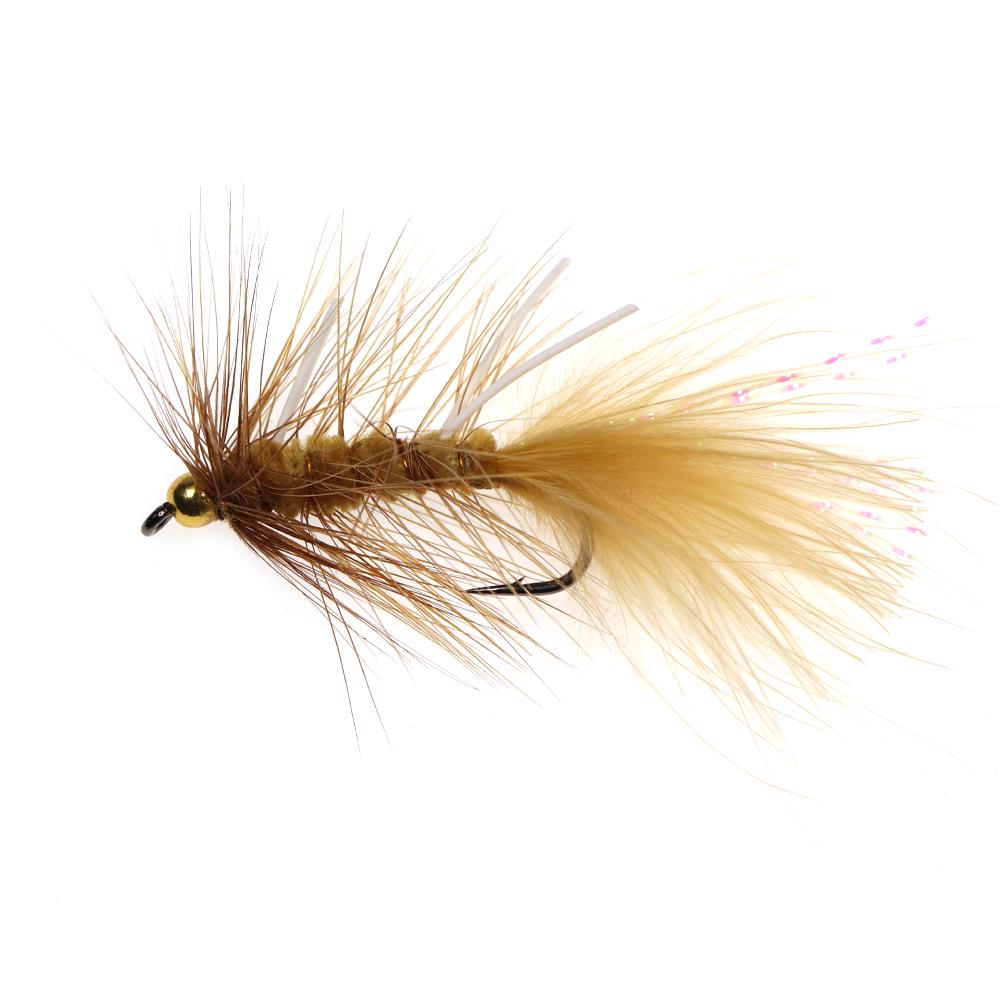 Force Eight Ge Fly Fishing Hook with Copper Head Tinsel for Trout, Salmon, Bass, Asp, Pike