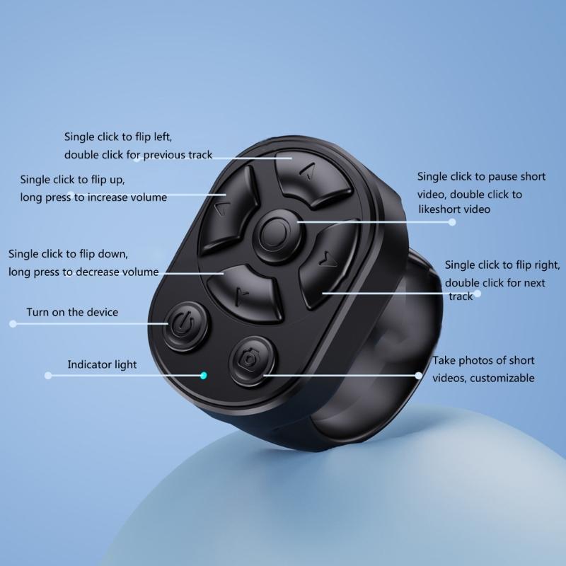 Remote Control for Page Turner Camera Video Recording Remote Scrolling Page Turner Clicking for Mobile Phone
