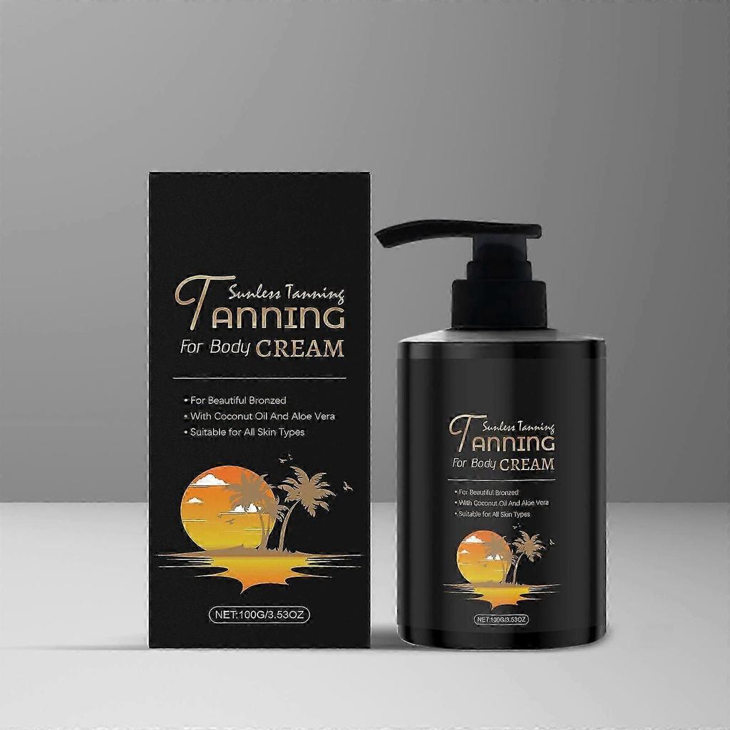 Body Tanning Cream Bronzer Body Lotion Wheats Skin Care Cream Sunless Tanning Lotion Sunscreen Cream 100g