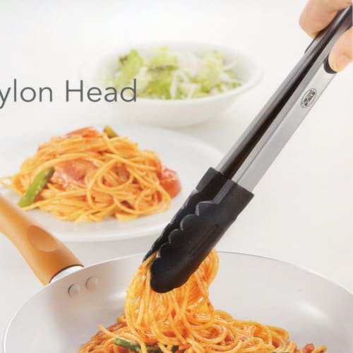 GS Nylon Multi-Purpose Tongs with Lock, 9-inch, Red, KB-KE0118/RD