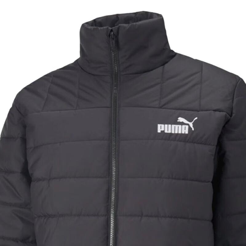 Puma Pánská bavlněná bunda s logem značky Pure Color, zip u límce, topy, černá 672412-01