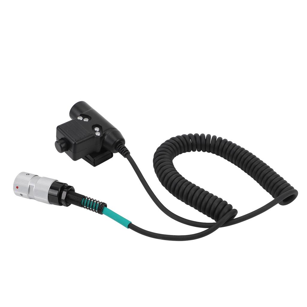 6PIN U94 Adapter Push To Talk Talkabout Radio Cable Plug Headset Connector for PRC?152 Talkabout