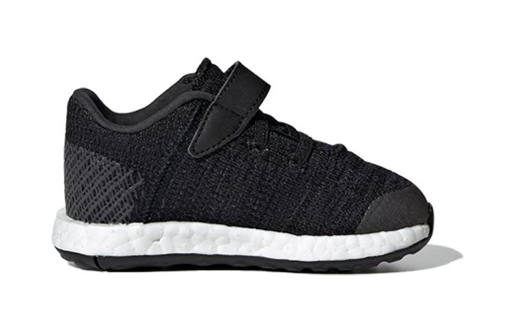 adidas Pureboost Go El I Slip Resistant Low Top Toddler Shoes Black White Infant And Toddler F34017