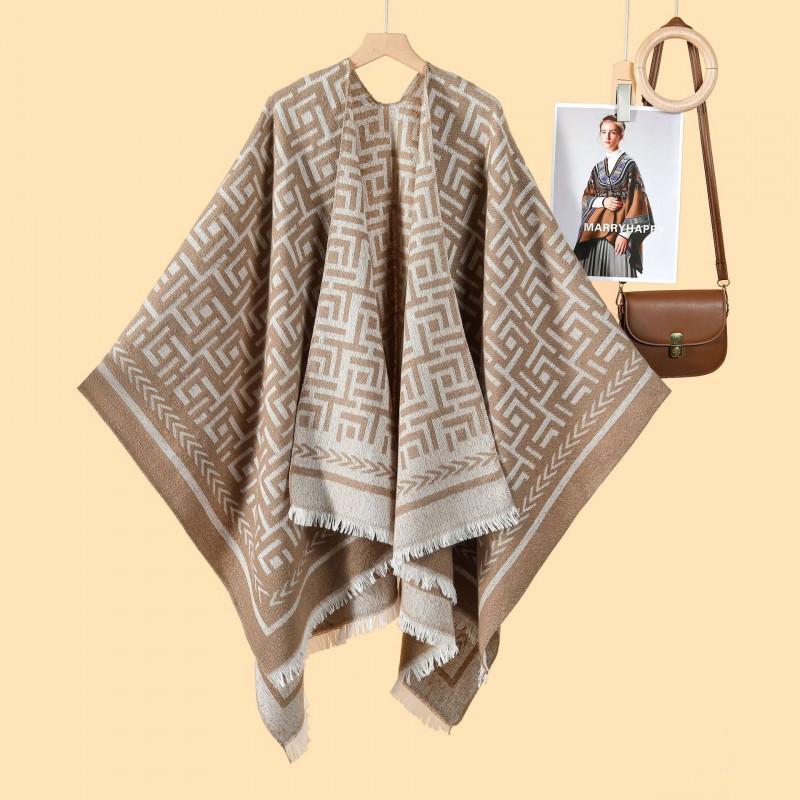 2026 Winter Scarf Cloak Faux Cashmere Warm Versatile Shawl Women Travel Photo Shoot
