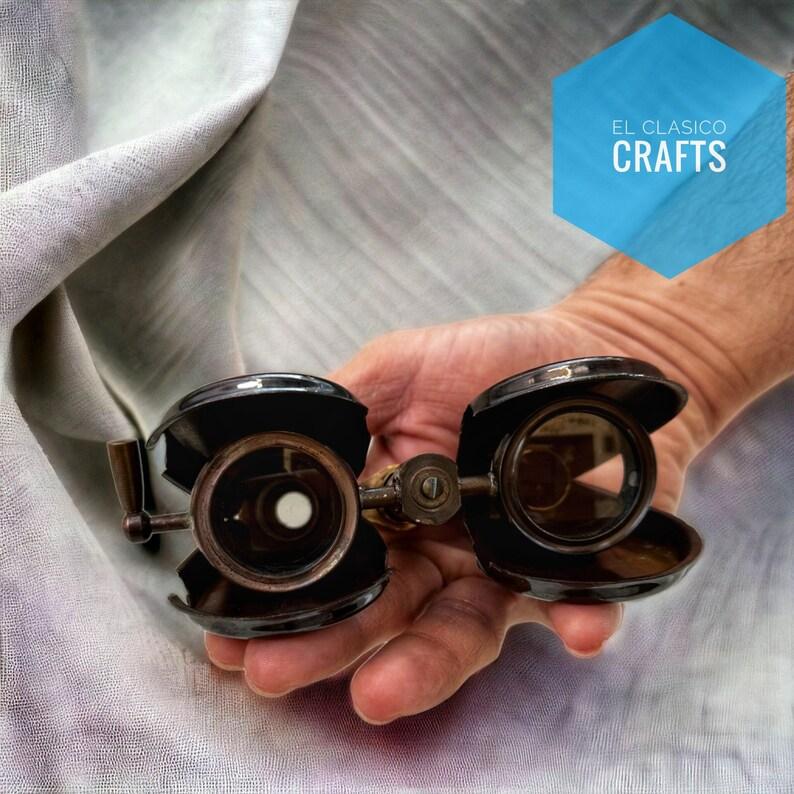 Nautical Maritime Antique Style Brass Soli BINOCULAR 4" Travelling pocket Telescope Binoculars Antique 1857 Brass Gift