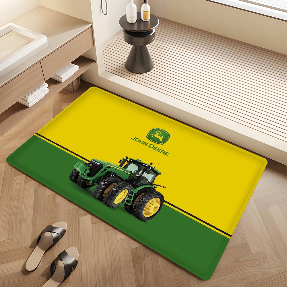 J-John-Logo-Deeres Felpudo de Baño Retro Múltiple Elección Alfombra para Sala de Estar Cocina Alfombrillas Antideslizantes para Mesita de Noche