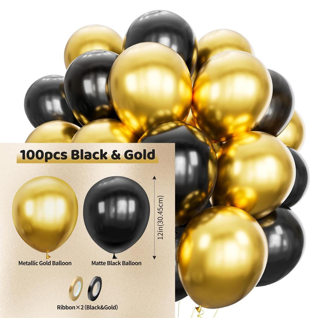 12inch 100pcs Multi-color Latex Balloon Set, Suitable for Weddings, Birthdays, Pop Parties, Bridal Showers, Family Gatherings