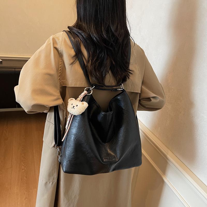 Vintage Shoulder Bag Soft Leather Women's Large Capacity Tote Bag