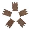 Solid Wood Carved Square Column Capital with Roman Base and Decorative Inlay