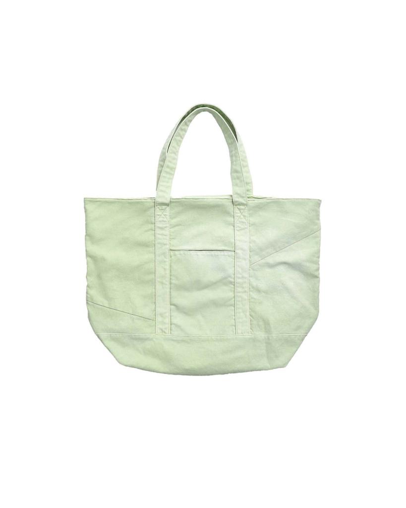 999Humanity Washed Canvas Big Tote Bag (Light Green)