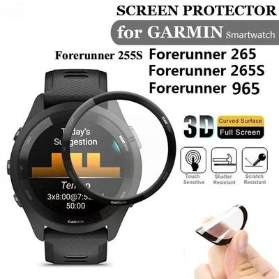 3D Gebogener Weicher Displayschutz für Garmin Forerunner 965 / Forerunner 265 265S Smartwatch Vollabdeckung Schutzfolie