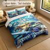 Custom Name Text Bedding 3Pcs Set,Zelda 1 Duvet Cover 2 Pillowcases Soft Bed Linen For Gift