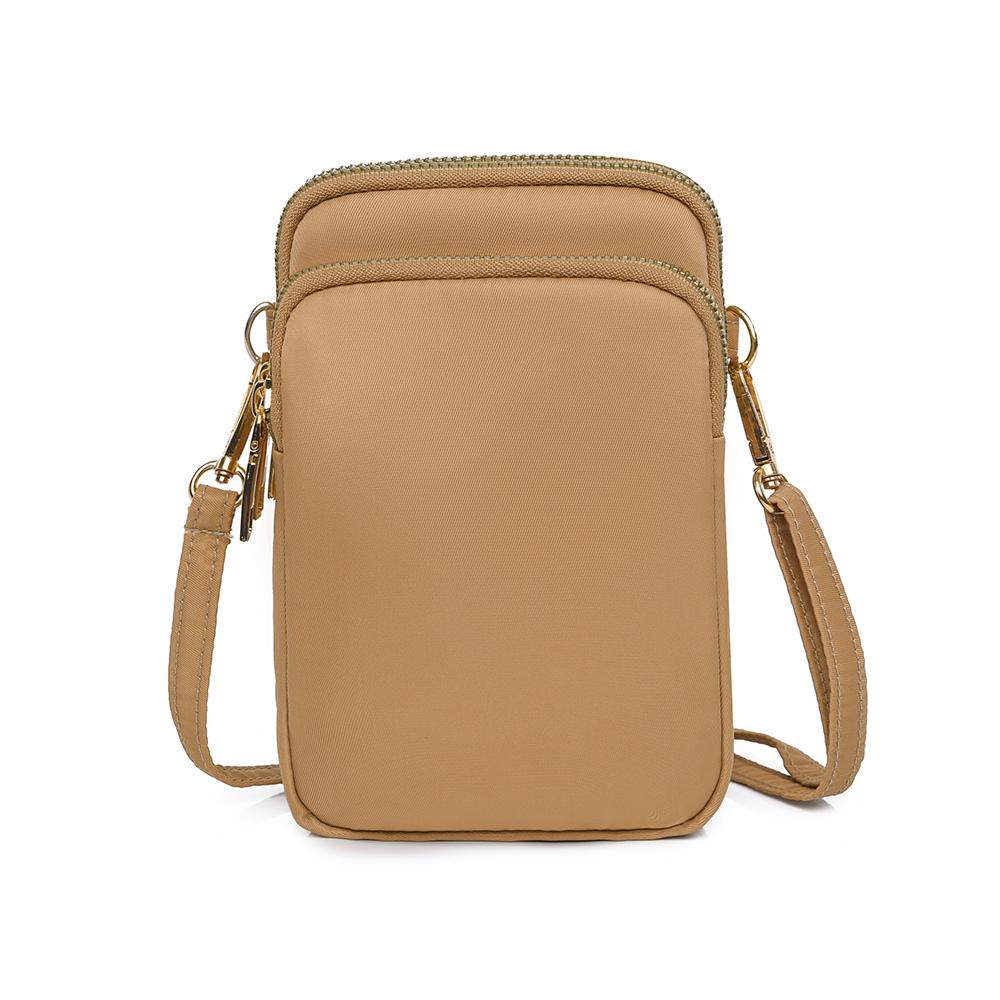 women's zero wallet nylon crossbody bag solid shoulder bag multi-layer zipper mommy bag can store mobile phones, chang