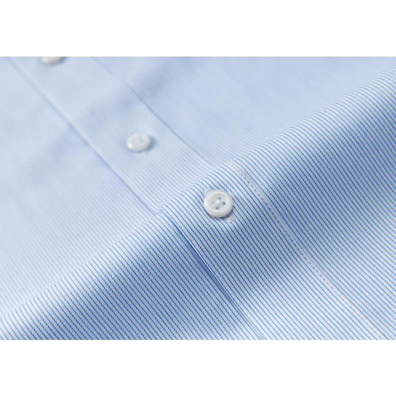 Aoshi Men's Short-Sleeve Business Non-Iron Striped Shirt