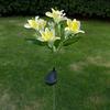 Solarbetriebene LED Outdoor Blumen Dekoration 7 Köpfe Simulationsblumenlampe Camping Dekor