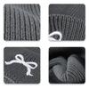 Winter Knitted Beanie Hat For Women Bow Embroidery Beanies Cap Fashion Ski Warm Korean Style Skullies Caps Hip Hip Casual Y2K Pullover Cap