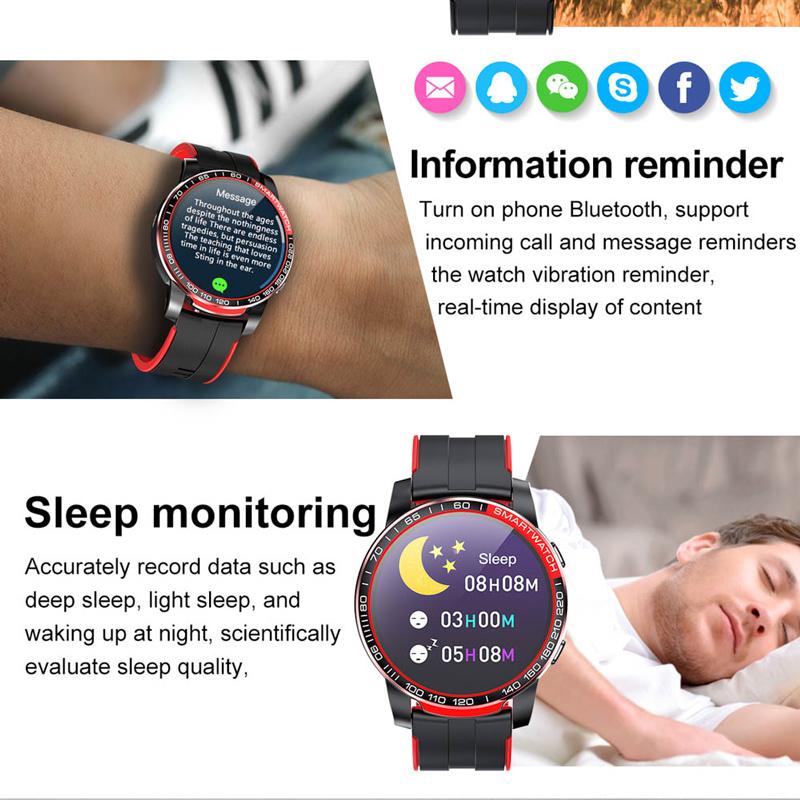 Smart Watch Carbon Fiber Men Bluetooth Call 24 Hours Heart Rate Multi-Sport Mode Smartwatch for Android IOS Fitness Tracker