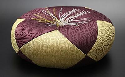 Kyoto Ołtarz Buddyjski Hayashi Okrągła Poduszka Futon, Yayoi, Około. 29cm x 10cm Wysoki, Rozmiar 9