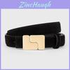 Genuine Leather Womens Belt With Slim Alloy Buckle For Casual And Business Wear
