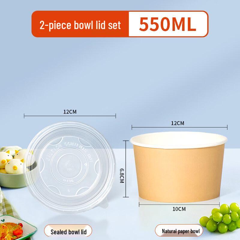 ZISIZ Disposable Food Grade Paper Bowls