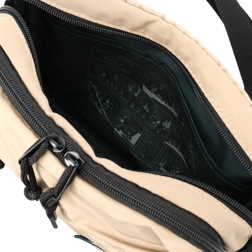 Shoulder Square Shoulder Made from Environmentally Friendly for School Business Beige [Snoopy] Bag, Bag, Crossbody, 2-room, 2-way, Pouch, R-PET