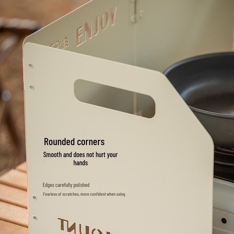 Folding Windshield for Outdoor Gas Stove - Windbreak Panel