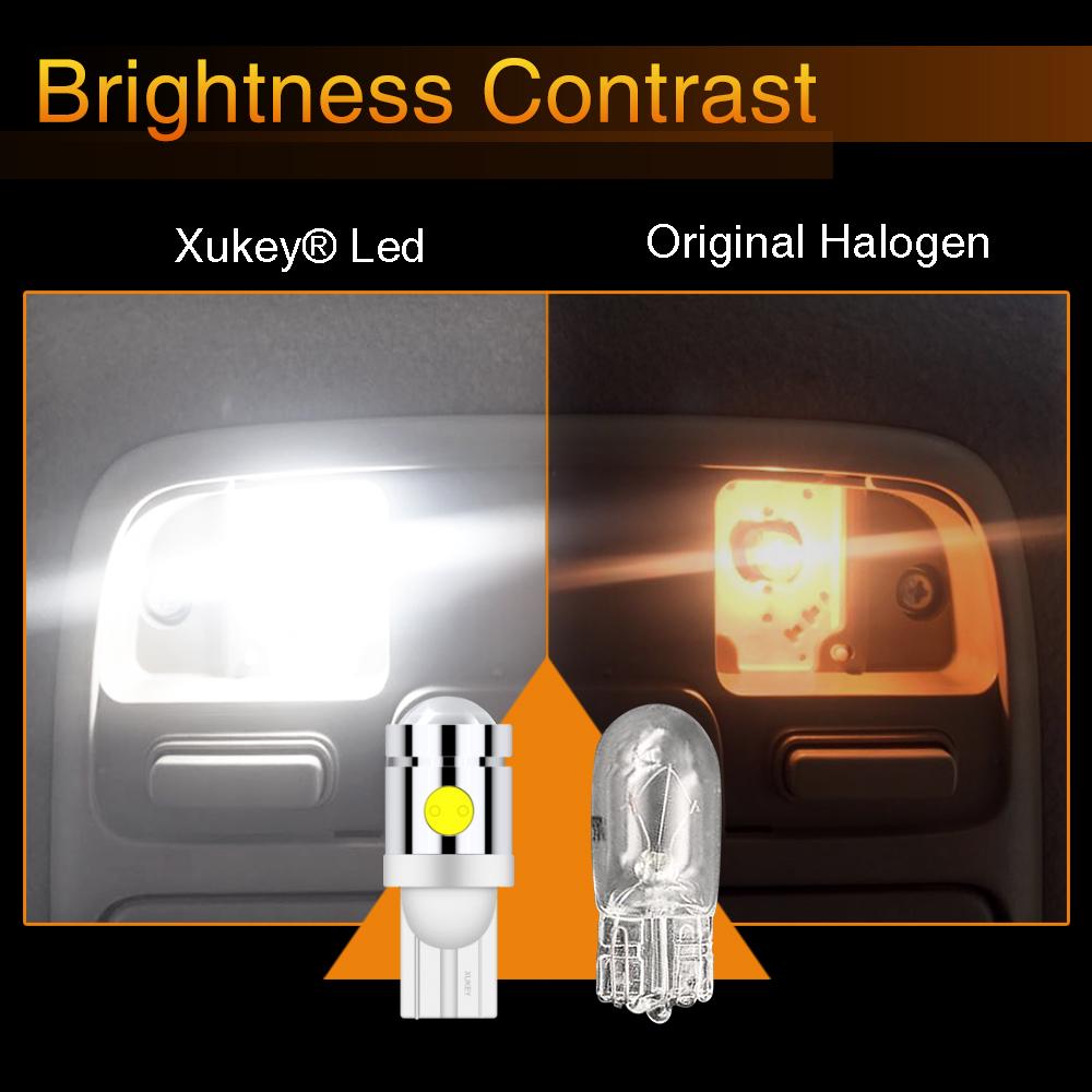 Xukey Car T10 LED Wedge Bulbs 501 168 W5W Lights License Plate Side Reading Lamp