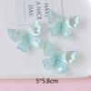 Transparent Colored Transparent Butterfly Accessories Acrylic Butterfly Beads  Jewelry Making