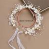 Elegant Girls Headband Imitated Pearl Hair Headdress Baby GirlsFlower Wreath Bride Garland Head Hoop Wedding Headbands Hair