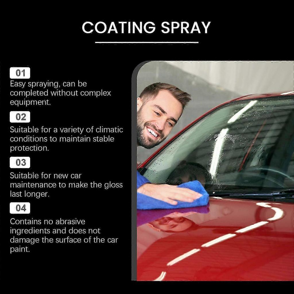 All In One Car Coating Spray 110ml High Gloss Paint Sealant Water Resistant Quick Polish with UV Protection