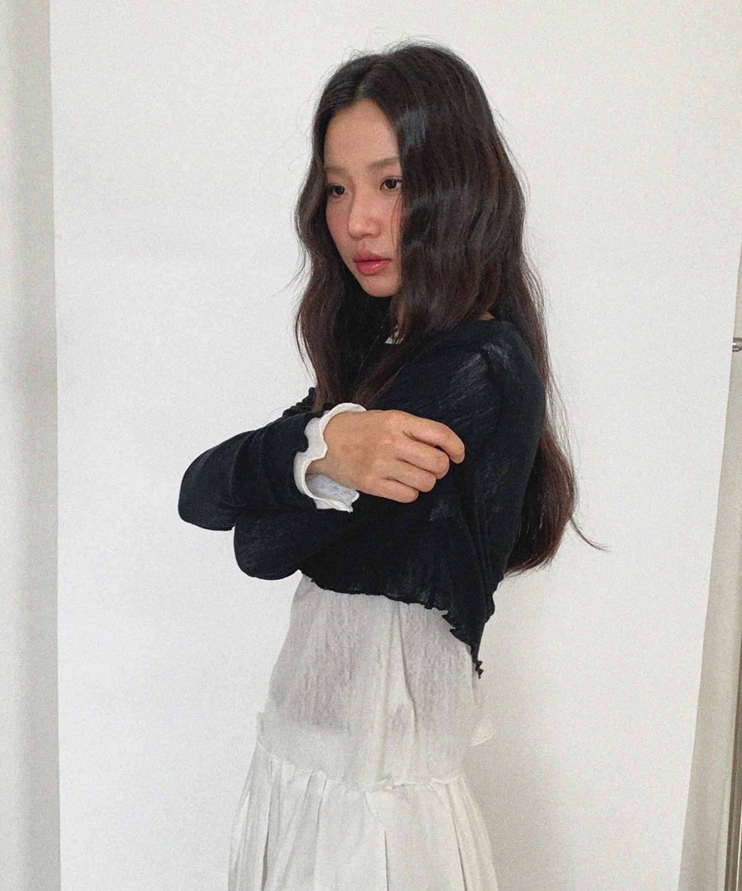 Mood Inside Woman (Woman) Even Frill Long Sleeve_ Black White/Free