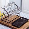 Luxury Coffee Mug Water Cup Rack 6 Cup Holder And Plate Water Mug Draining Drying Glass Cup Stand For Coffee Cup Countertop