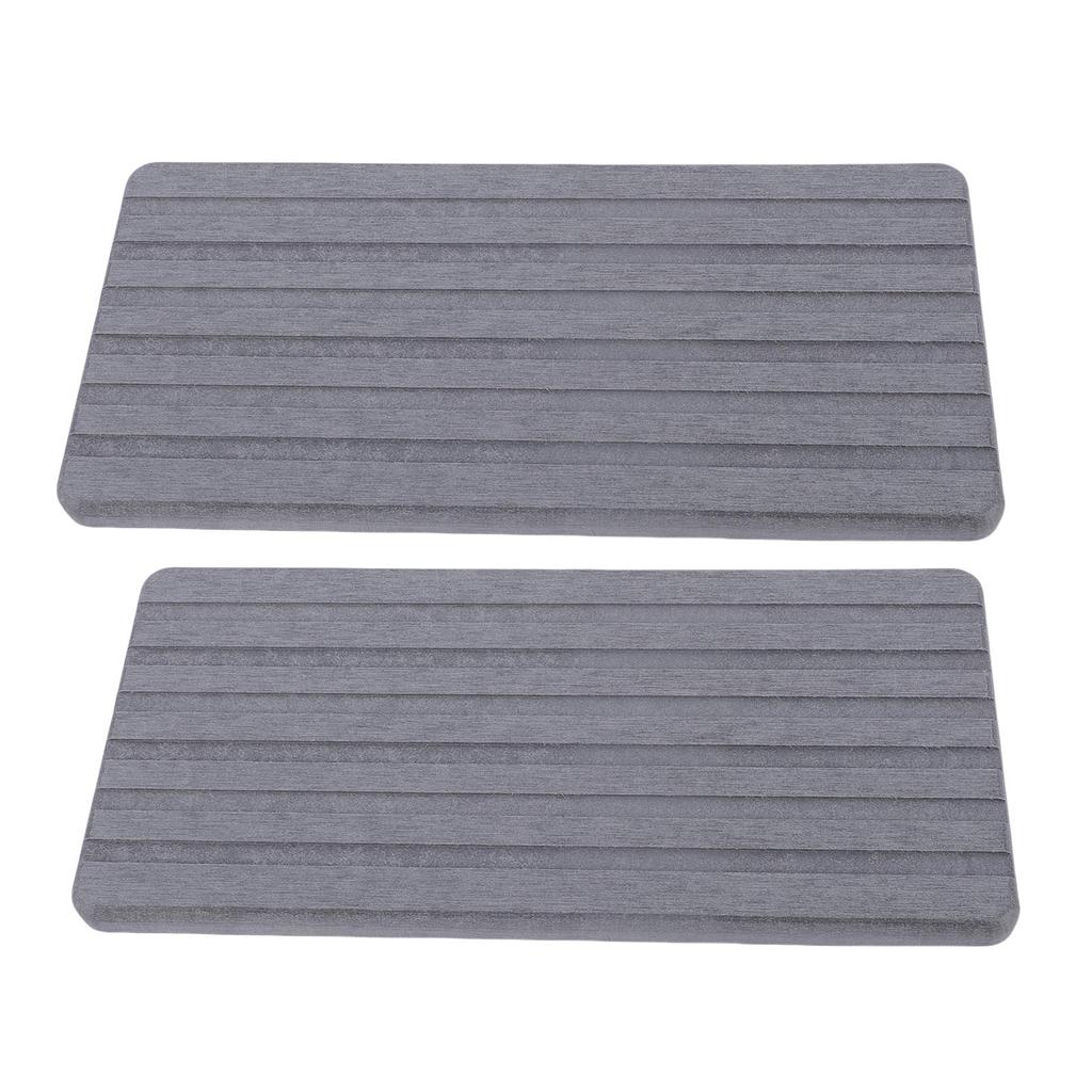 2pcs Diatomite Coaster Water Absorbent Fast Drying  D Diatomaceous Earth Soap Dish with Foot Pads for Bathroom Kitchen
