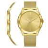 BUREI mens wristwatch gold Japanese quartz waterproof date silver stainless steel band simple stylish watch