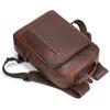 Retro Men's Crazy Horse Leather Backpack Laptop Backpack Leather Daypack Large Capacity Male Travel Backpack With USB Cable