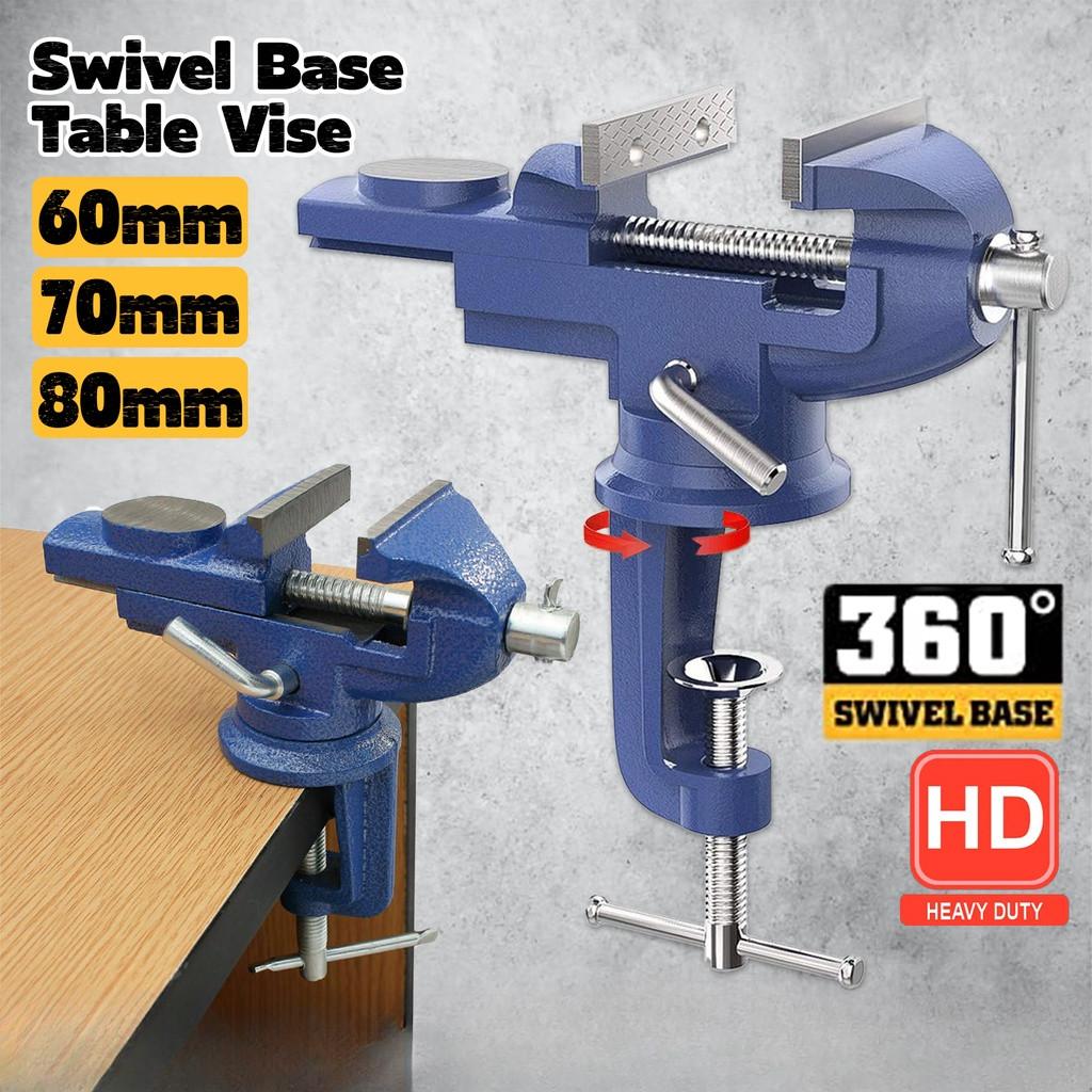 60mm 70mm 80mm Heavy Duty Woodworking Clamp Ragum Clamp Table Work Bench Vice Swivel Base Table Vise Clamp
