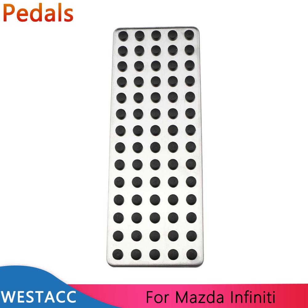 Auto Fußstütze Pedal Abdeckung für Mazda 2 3 6 CX3 CX4 CX5 CX9 für Infiniti Q30 Q30S QX30 Dead Pedal Kit Schutz Teile