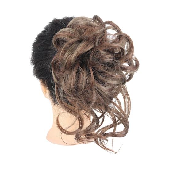Messy Bun Wig Hair Tie Elastic Fluffy Natural Silky High Temperature Fiber Hair Extension Women Girls Tousled Updo Faux Hairs Hairpiece