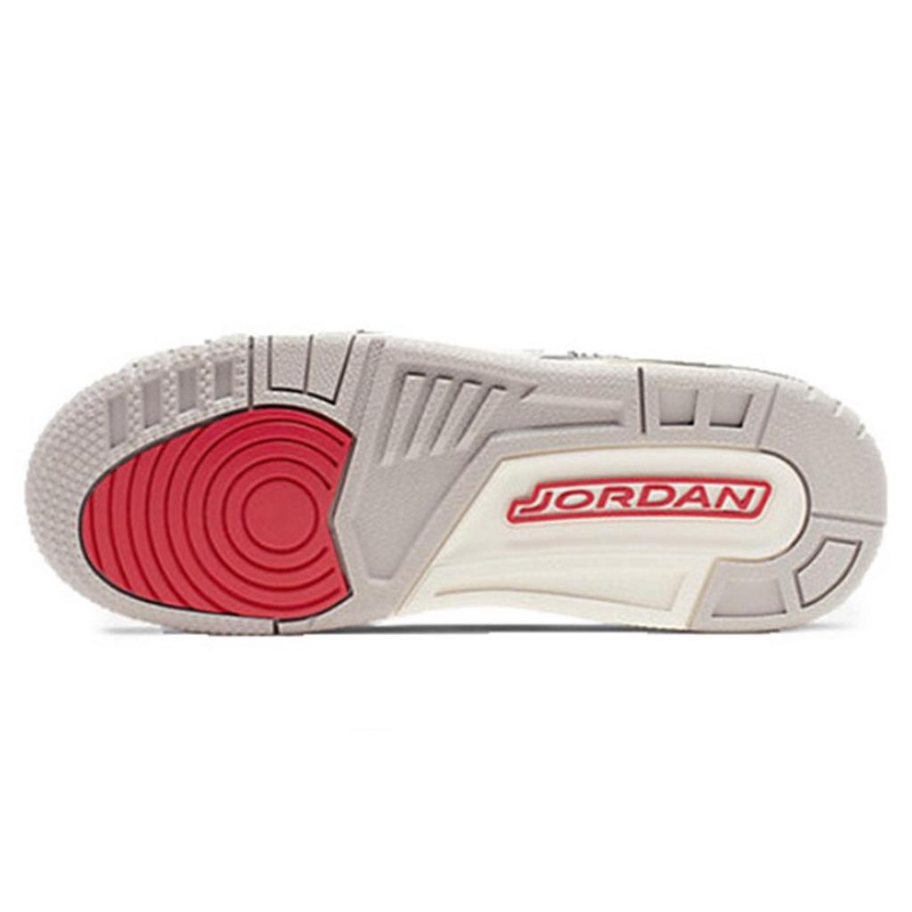 Jordan Legacy 312 Leather Cushioning, Wear Resistant Low top Vintage Basketball Shoes GS Black White Gray CD9054-101(Team414-)