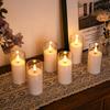 Set of 6 Plastic Candle Lantern Battery Flameless Led Candle Cheap Safer Candles Party Holiday Event Perfect Decoration