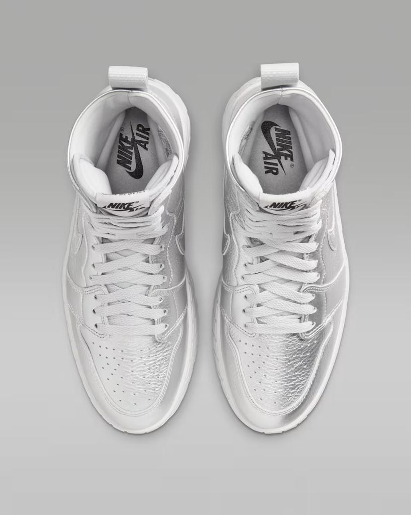 FJ5737-002 Nike Air Jordan 1 Brooklyn Metallic Silver (Women's)
