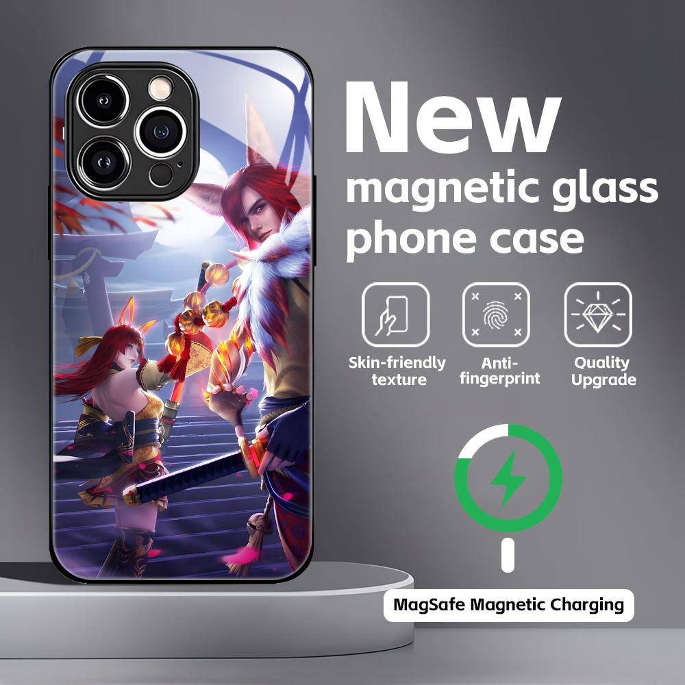 

Garena Free Fire Phone Case For iPhone17 16 15 14 13 12 11 X XR XS 8 Plus Mini Pro Max Glass Magnetic Case iPhone 15