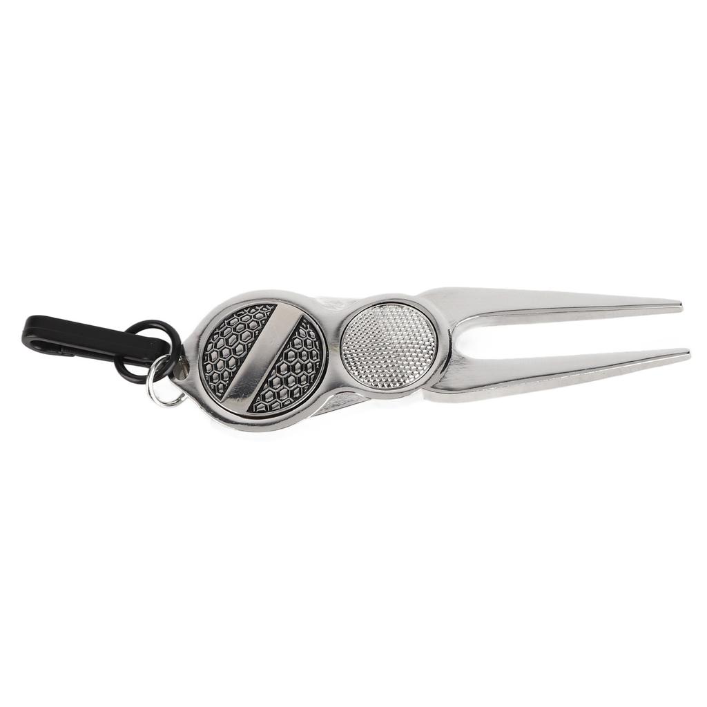 Portable Divot Tool Putting Green Fork with Ball Marker