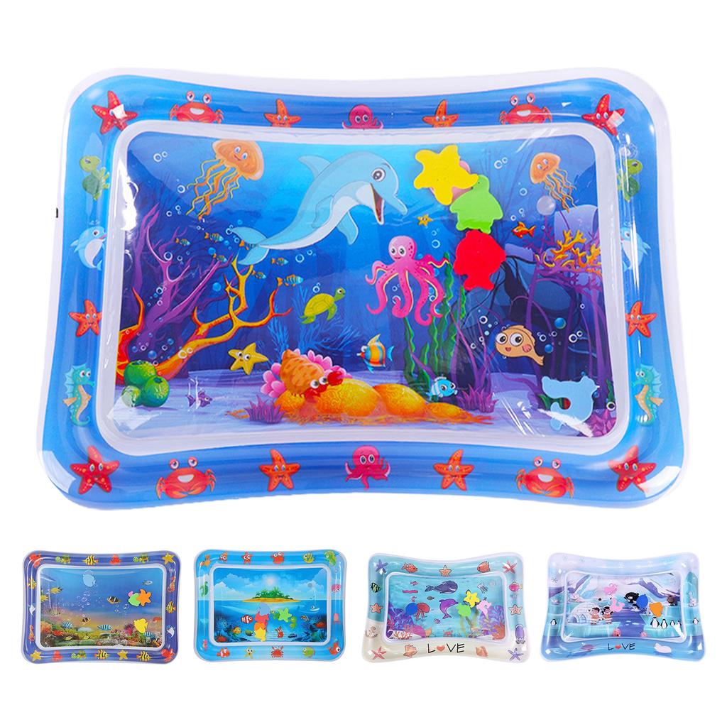 Tapis de jeu sensoriel aquatique pour chats et chiens, tapis de jeu aquatique épais avec motifs de poissons, tapis de jeu aquatique d'été pour animaux de compagnie