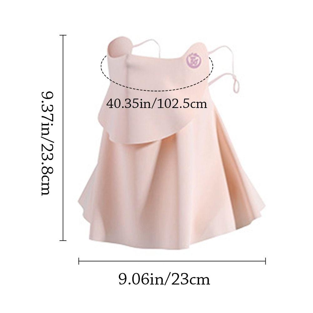 Ice Silk Mask Sun Protective Scarf UV Protection Integrated Facial Cover  for Women