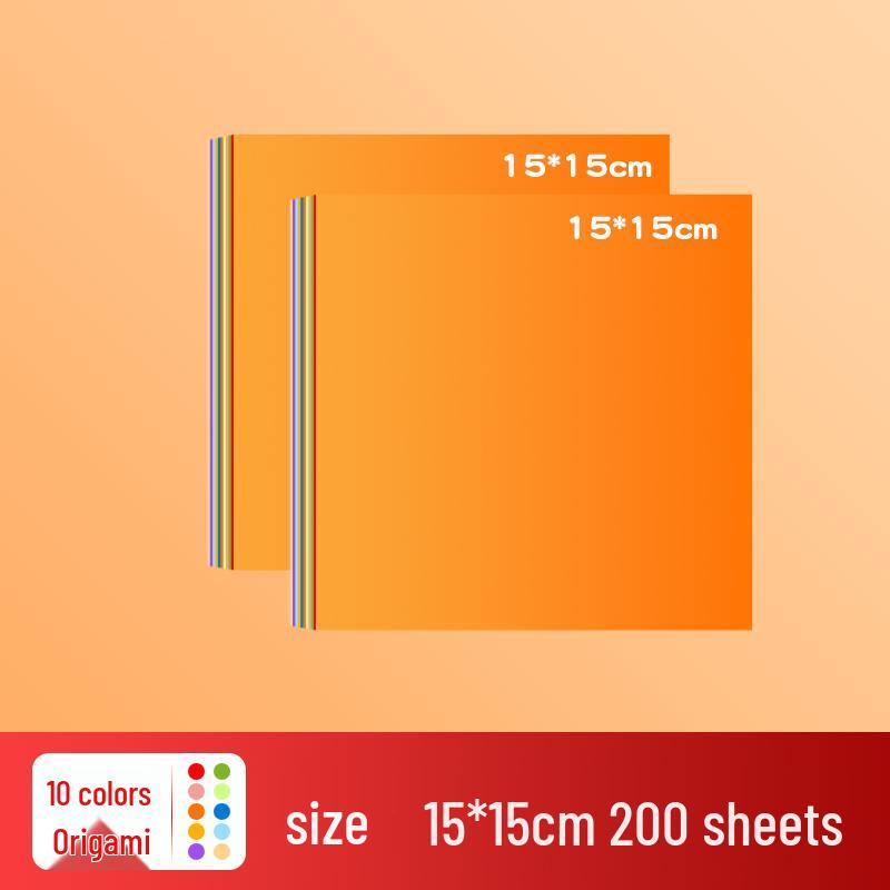 Kids' Colored Origami Paper – A4 Cardstock for Crafts & School Projects
