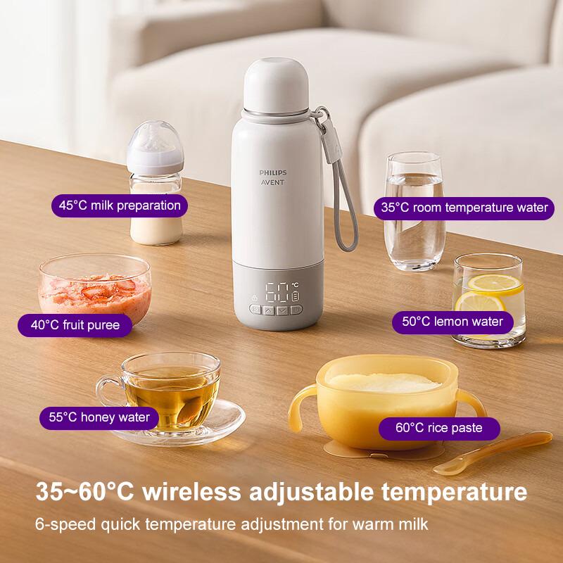 Philips Constant Temperature Cup Wireless Portable Dual-Mode Quick Heating for Milk Making 500ml 500W 3-Pin Plug